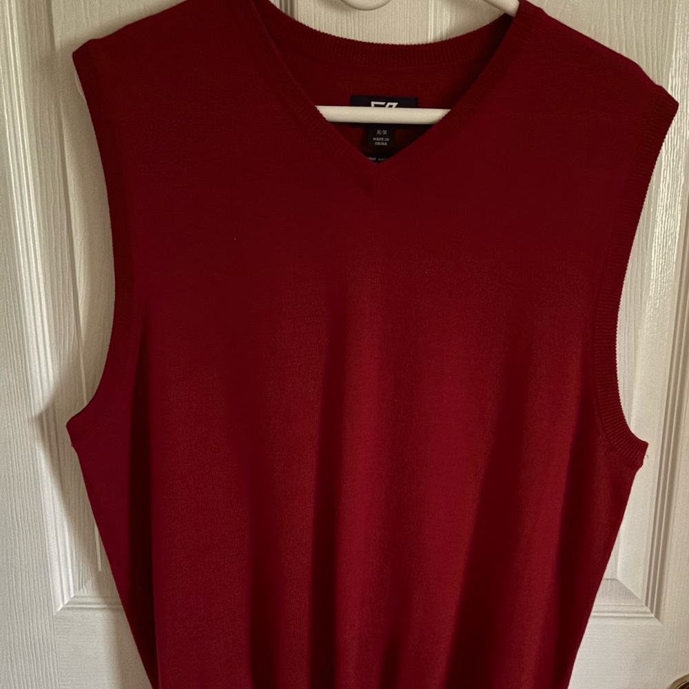 Cutter & Buck Red V-Neck Sweater vest